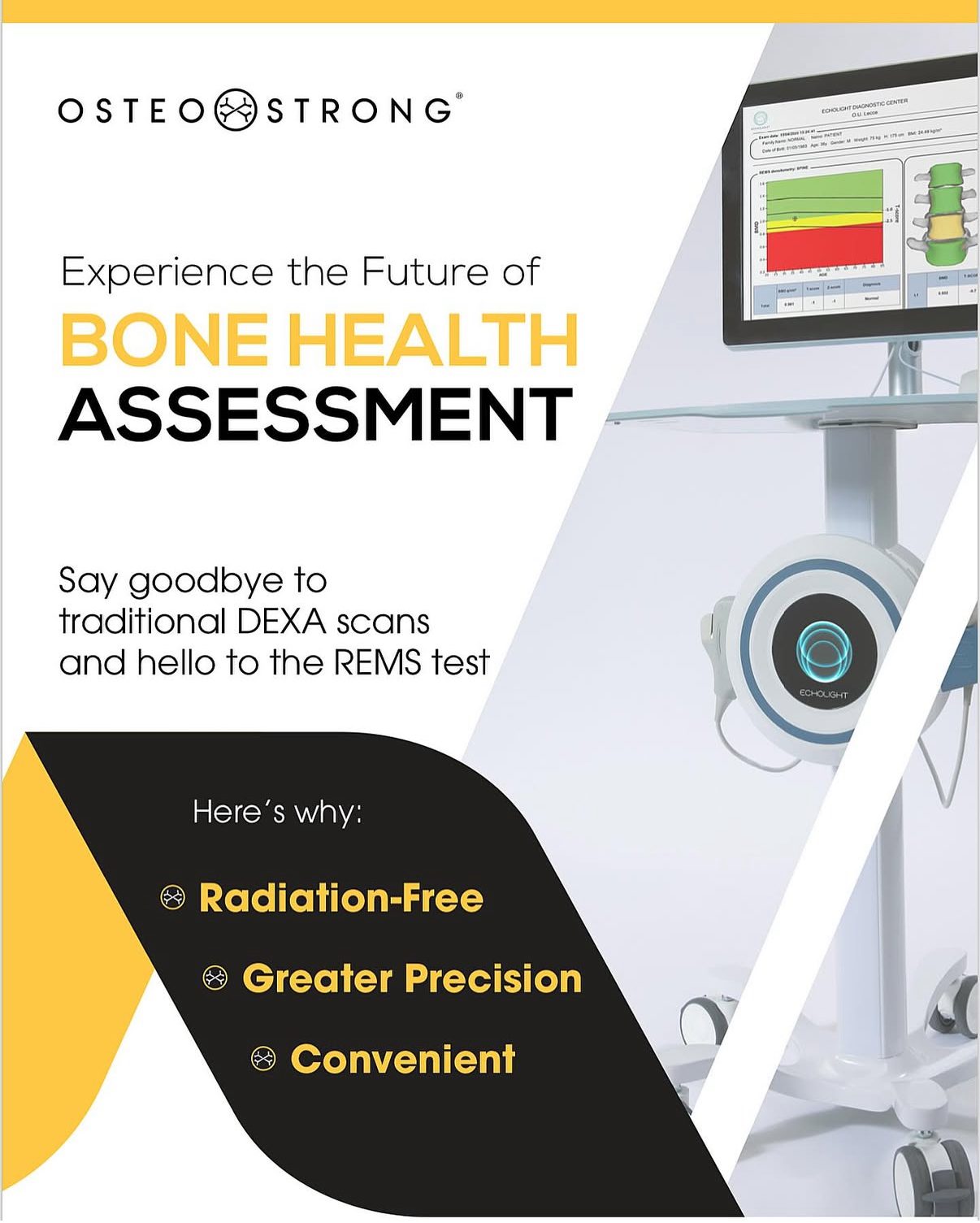 Bone health assessment with REMS technology.